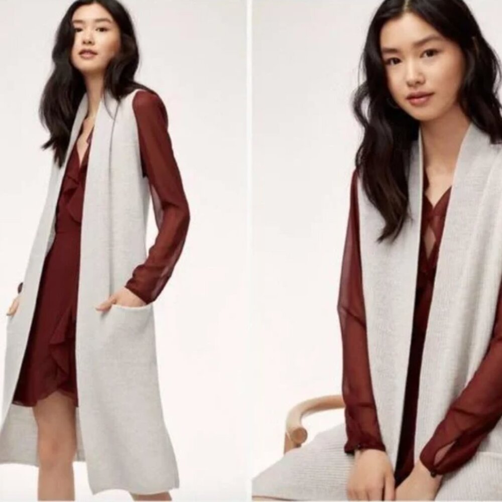 Wilfred Olivie Merino wool long sweater vest